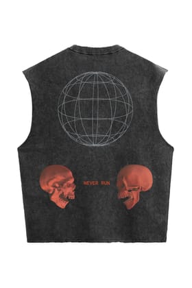 Never Run Designed Vintage Oversized Vest-S