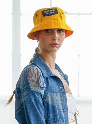 TAXI BUCKET HAT- YELLOW-ONE-SIZE