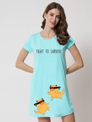 Fight To Survive-Small / Turquoise