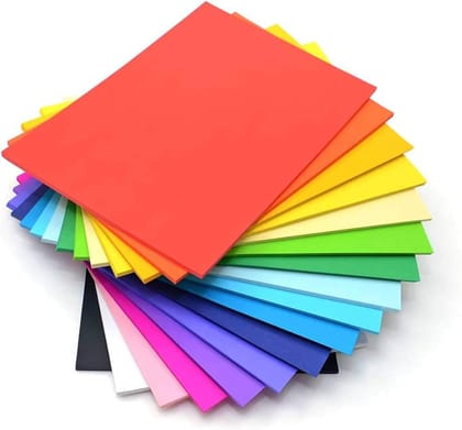 A4 Color Paper (10 Sheets of Each Color) for Art and Craft/Printing Purpose Multi Color Paper, Pack of 100