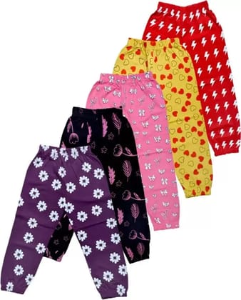 FAZZA  Track Pant For Girls  (Multicolor, Pack of 5)-2-3