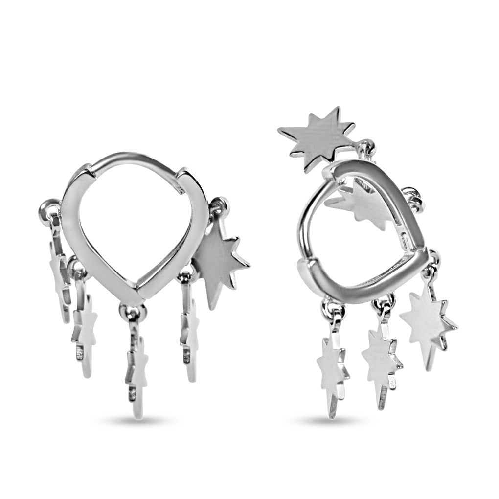 Silver Star Earrings