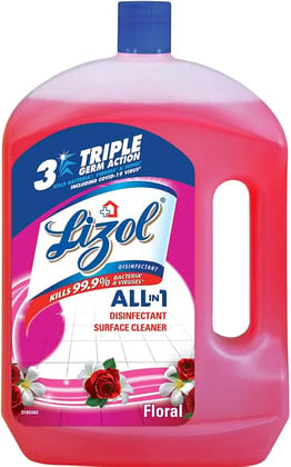 Lizol Disinfectant Surface & Floor Cleaner Liquid - Floral, 2 L