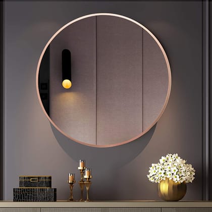 RoseGold Round Mirror-RoseGold Round Mirror-18"