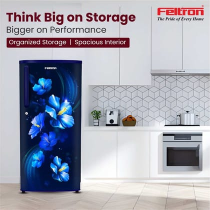 Feltron 230 Ltr 2 Star Direct Cool Refrigerator (Blue Flower Texture)