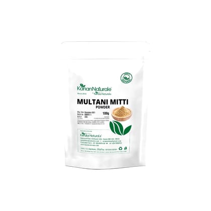 Kerala Naturals  Multani mitti powder 200 gm ( 100 gm x 2 Packs ) (Size - 200gm) by Kerala Naturals