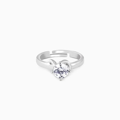 Anushka Sharma Silver Zircon Classic Ring