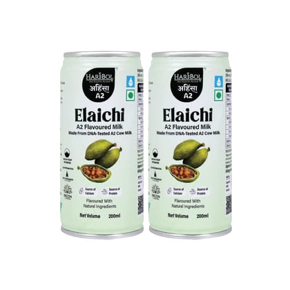 HARIBOL Elaichi A2 MILK 200 ML | Pack of 2 | (200ml x 2) 