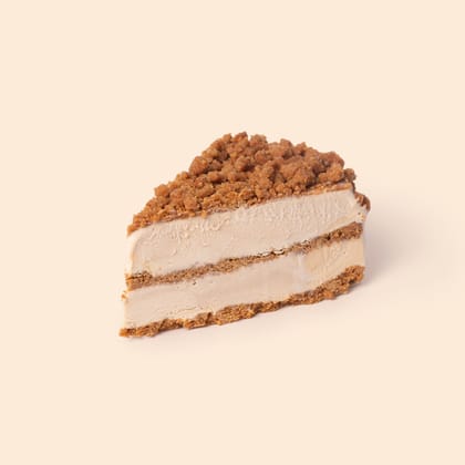 PAPACREAM BISCUIT CRUMBLE ICE CREAM CAKE SLICE