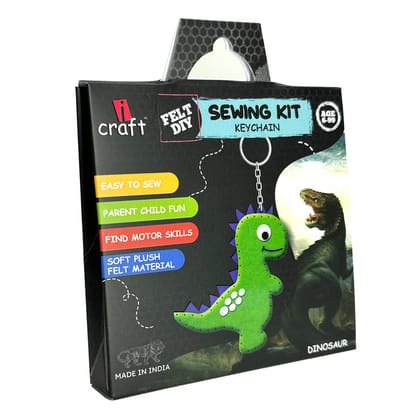 ICRAFT FELT KEYCHAIN KIT (CHOOSE OPTIONS)-DINOSAUR