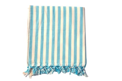 Summer/AC Comfortable Bhagalpuri Silk Viscose Fabric Shawl, Sky Blue Colour, Premium, Comfort, Single Yarn, Double Yarn-Single Yarn / 100×50Inch
