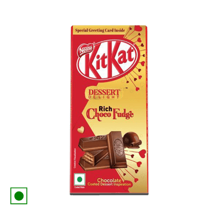 Nestle Kit Kat Dessert Delight Rich Chocolate Fudge Wafer Bar, 150 gm Box