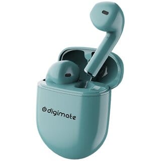 Digimate Robopods 2.0 Earbuds with Charging Case 6 Hours Play Time Bluetooth Version 5.3 with MIC (DG-EP03, Sky Blue)