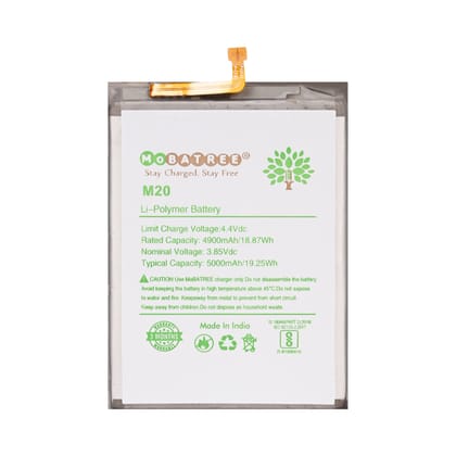 MoBatree Original Mobile Battery for Samsung Galaxy M20 - EB-BG580ABU, 5000mAh (6 months Guarantee)