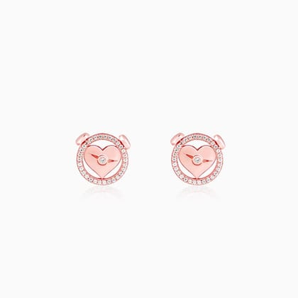 Rose Gold I Miss You Stud Earrings