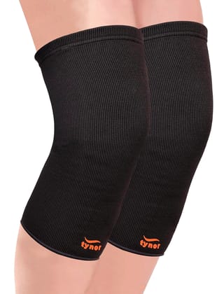 TYNOR Knee Cap Air, Pack of 2 Knee Support (Colour - ORANGE, Size - L) by Total Sporting And Fitness Solutions Pvt Ltd