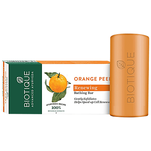 BIOTIQUE Renewing Bathing Bar - Orange Peel, 150 g Carton