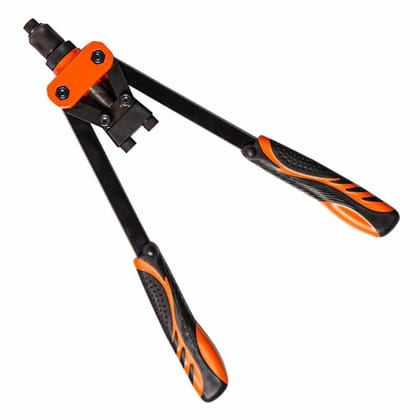 Eastman Hand Riveters 321 mm Pop Rivet Gun Fast Hitting Professional Chrome Handled Riveting Tool for Metal Furniture Automotive Home Workshop (E-3012)