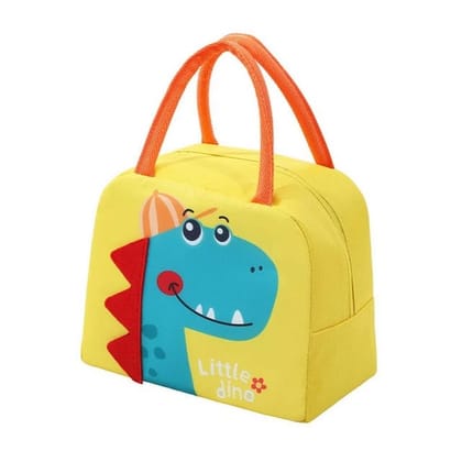 Cute 3D Insulated Lunch Bag for kids-Yellow Dino