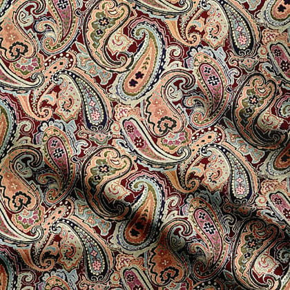 Group paisley-Satin