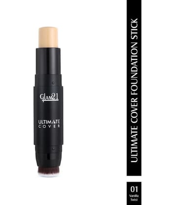 Glam21 Ultimate Cover Foundation Stick Long Lasting Formula For All Skin Tone 8gm Vanilla Twist-01