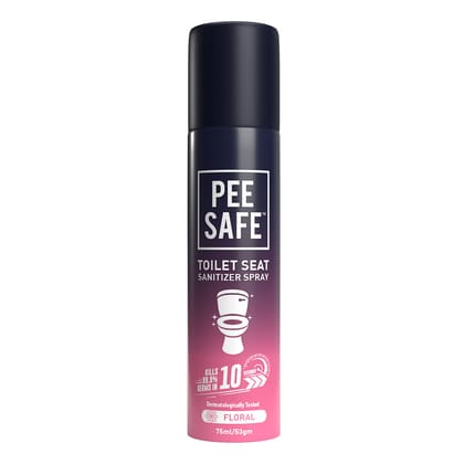 Pee Safe Toilet Seat Sanitizer Spray 75ml - Reduces UTI risk, kills 99.9% germs, travel-friendly, anti-odor deodorizer.-Pee Safe Toilet Seat Sanitizer Spray 75ml - Kills 99.9% Germs, Reduces UTI 