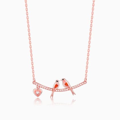 Rose Gold Love Bird Necklace