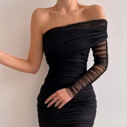 Rebecca Slim fit Tube Dress-S / Black