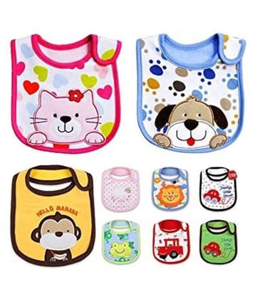 FOK Multi-Colour Cotton Bibs - Set of 3