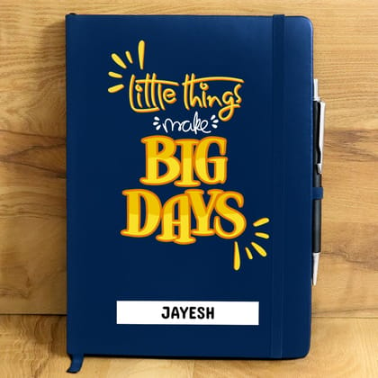 Little Things Make Big Days Personalized Diary-Black