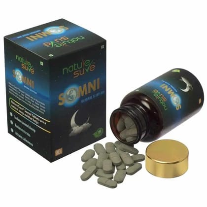 Nature Sure SOMNI Natural Sleep Support for Men and Women - 90 Tablets-1 Pack