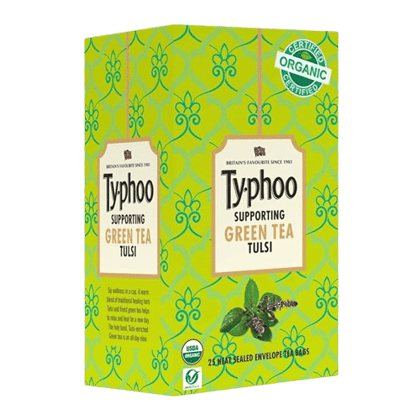 Typhoo Organic Green Tea Bags - Tulsi, ( 25 Bags )