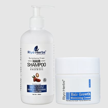 Hair Growth Minimizing Cream & Hair Shampoo (Argan)