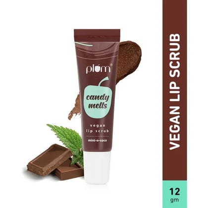 Plum Vegan Lip Scrub - Mint-O-Coco, 12 gm