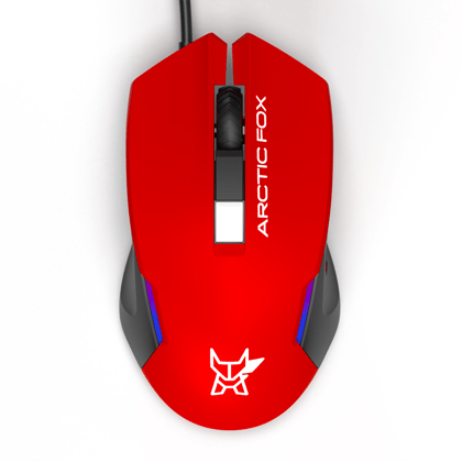 New Arctic Fox USB Wired Gaming Mouse-Crimson Red