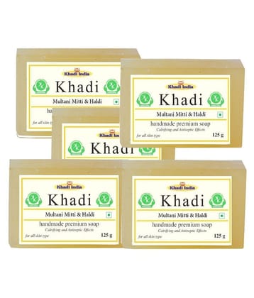 Premium Khadi Multani Mitti   & Haldi Soap 625 g Pack of 5