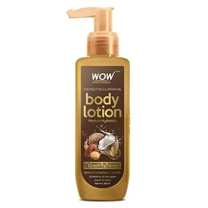 WOW Skin Science COCONUT MILK AND ARGAN OIL BODY LOTION (200 ML)-200 ML