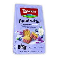 LOACKER QUADRATINI RASPBERRY YOGHURT WAFER 110GM