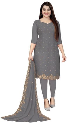 Unstitched Georgette Salwar Suit Material Embroidered