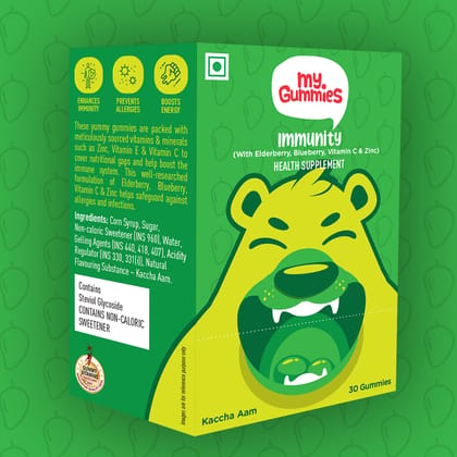 Bodyfirst My Gummies-Immunity Gummies For Kids, Kaccha Aam, 30 Gummies