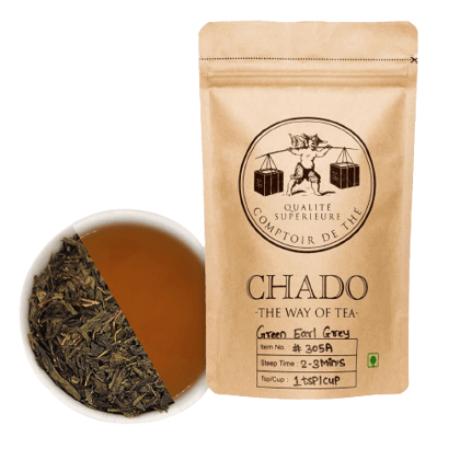 Green Earl Grey Tea-50 g Loose Leaf