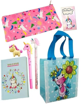 Unicorn Theme Stationary Kit (7 In 1)