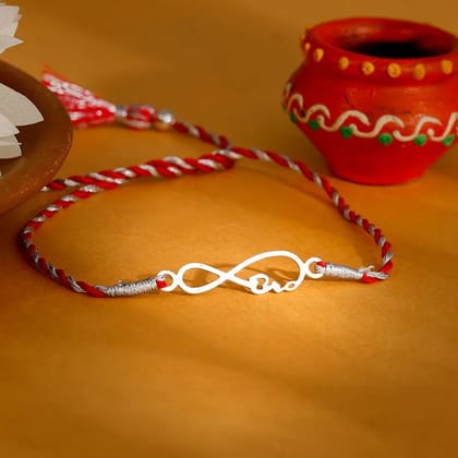 Silver Infinity Rakhi