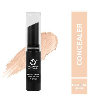 Mattlook Concealer & Anticernes Corrector SPF-20/FPS-20, Natural Beige (3.5gm)