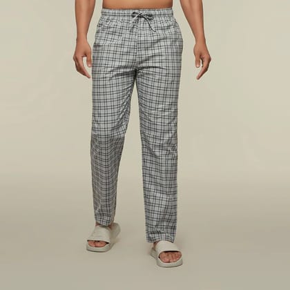 Checkmate Combed Cotton Pyjamas Frost Grey S