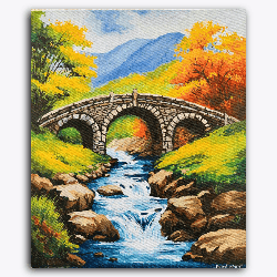 Serene Landscape-Canvas board / 10x12 inch