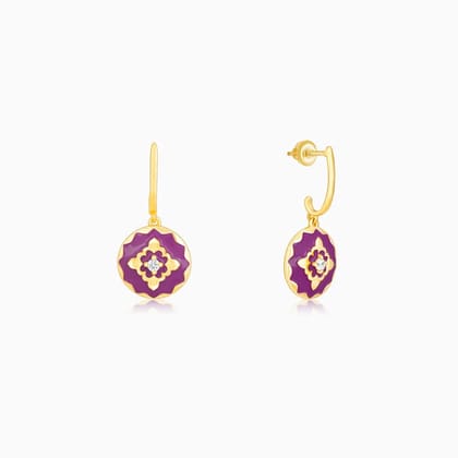 Golden Taj Mahal Motif Earrings