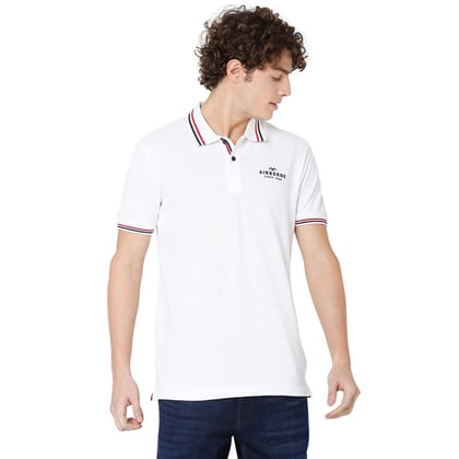 White Tipped Collar Polo