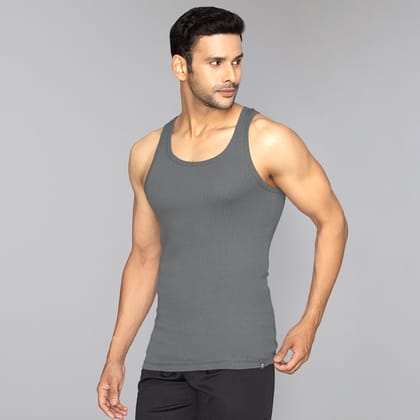 Nova Round Neck Racer Back Vest Ash Grey S