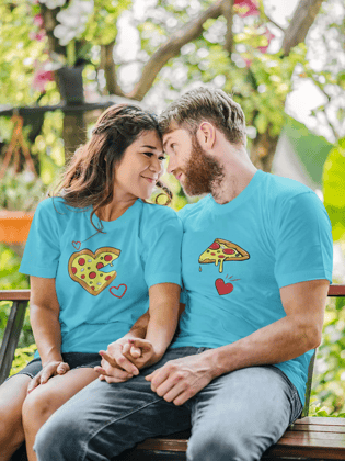Love At First Bite - Sukhiaatma Couple Graphic Printed T-shirt-XS-36 / XS-36